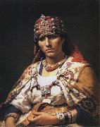 Frederick Arthur Bridgman Portrait of a Kabylie Woman, Algeria France oil painting artist